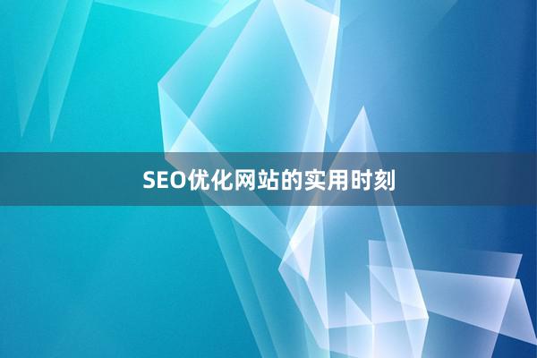 SEO优化网站的实用时刻